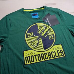 BMW Motorrad Mens Roadster Graphic T-Shirt Green 76868552615 XXL NWT